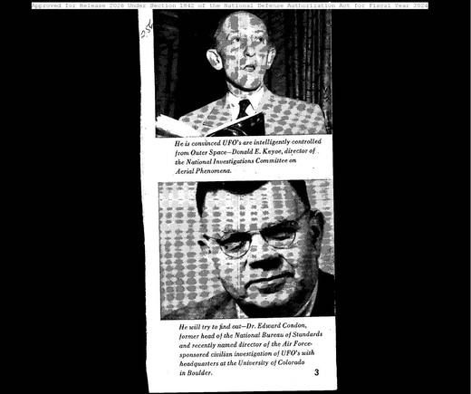 Sightings of Unidentified Flying Ojbects in Ladakh Nepal Sikkim and — first page of the declassified document
