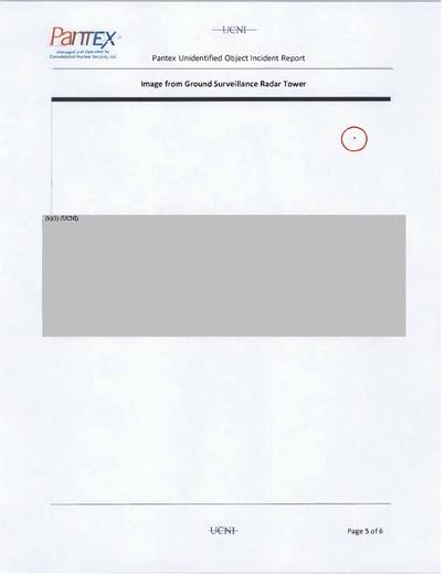 Pantex Image — first page of the declassified document