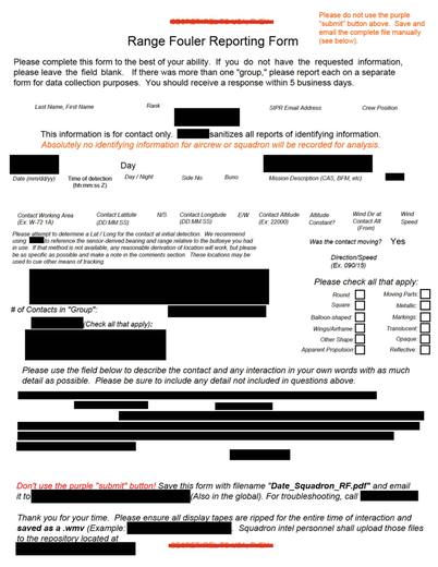 Range-Fouler-Debrief Eastern-US 2019 — first page of the declassified document