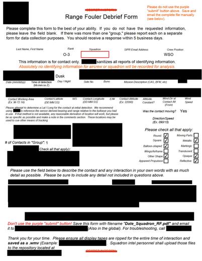 Range-Fouler-Debrief Atlantic-Ocean 2020 — first page of the declassified document