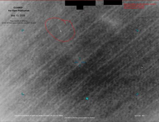August 2022 a video showing four UAPs in formation over water in — first page of the declassified document