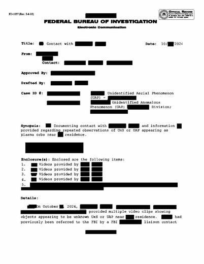 Fd-1057-02 Northeastern-US 2024 — first page of the declassified document