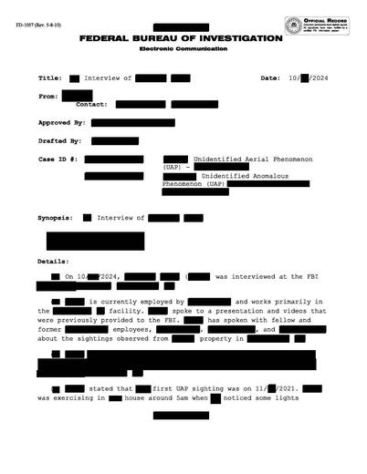 Fd-1057-04 Northeastern-US 2024 — first page of the declassified document
