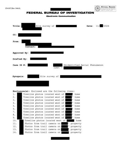 Fd-1057-05 Northeastern-US 2024 — first page of the declassified document
