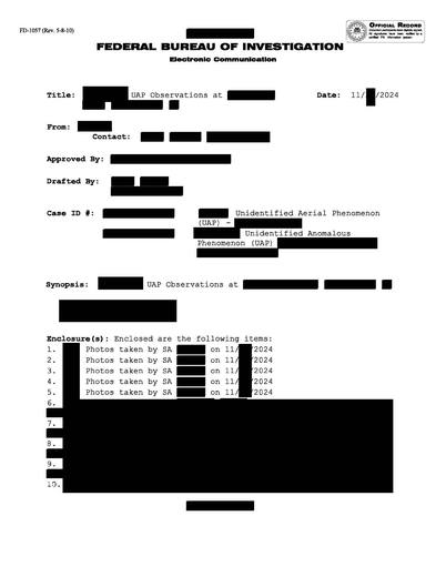 Fd-1057-06 Northeastern-US 2024 — first page of the declassified document
