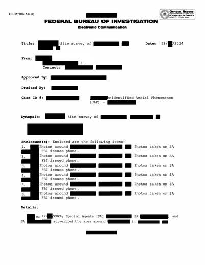 Fd-1057-07 Northeastern-US 2024 — first page of the declassified document