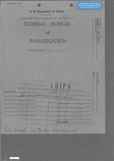 Newark-Field-Office 1952-1967 — first page of the declassified document