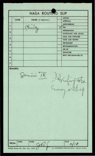 Gemini-9-Debriefing 1966 — first page of the declassified document