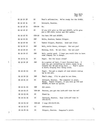 A medical debriefing on May 19, 1969, the Apollo 12 crew — first page of the declassified document