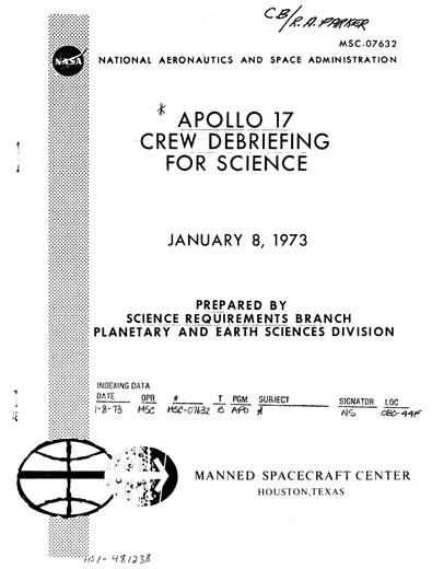 A post‑flight medical debriefing, the three Apollo 12 crew — first page of the declassified document